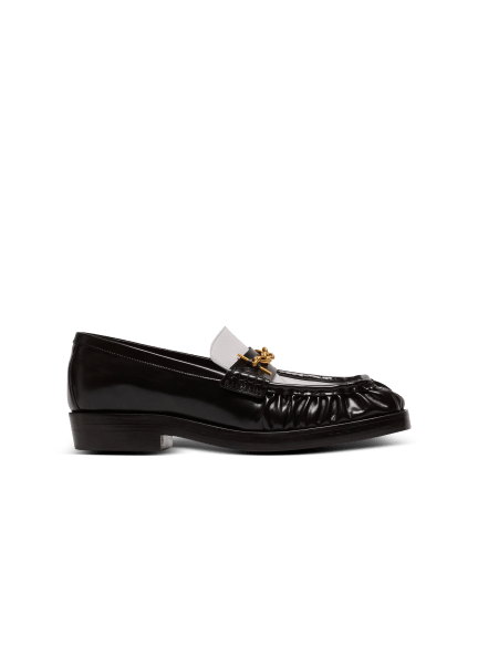 Sync glazed leather loafers